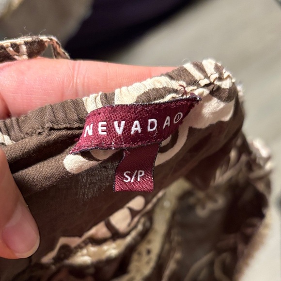 Nevada Brown Floral Halter Dress - Picture 2 of 2